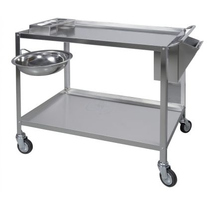 Carrello per medicazioni in acciaio INOX AISI 304