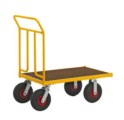 Carrello a pianale verniciato a polvere giallo KM144550