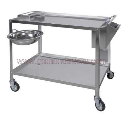 Carrello per medicazioni in acciaio INOX AISI 304