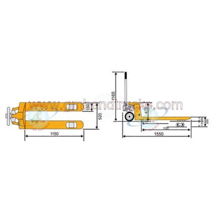 Transpallet Kg. 2500 con pompa monoblocco